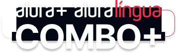 O combo é a junção do Alura+ e o Alura Língua
